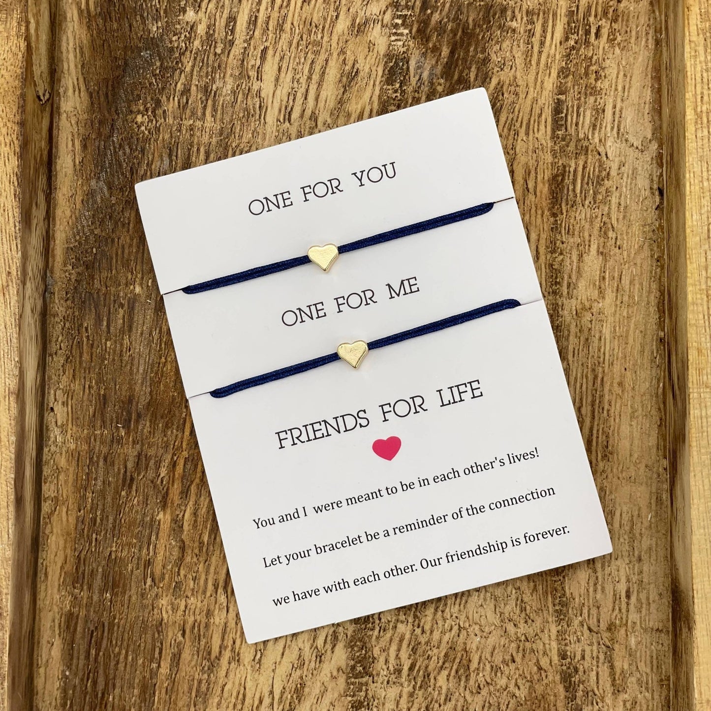 2x Heart Friendship Bracelet ♥ ︎FRIENDS FOR LIFE, - TLC Gifting
