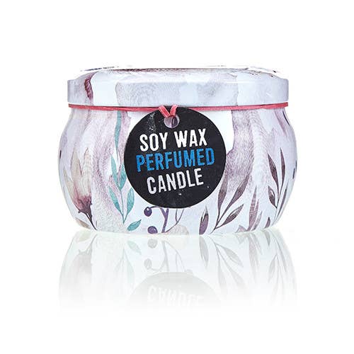 Art Tin Candle - Parisian Weekend - Pressed Peones - TLC Gifting
