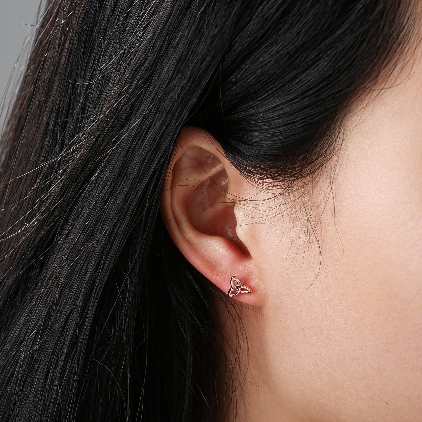 Celtic Ore Trinity Knot Earrings β Rose Gold - Plated - TLC Gifting