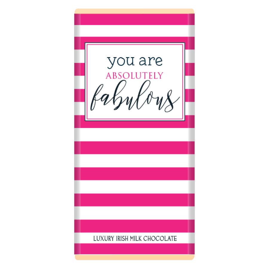 You Are Absolutely Fabulous luxury Irish chocolate bar