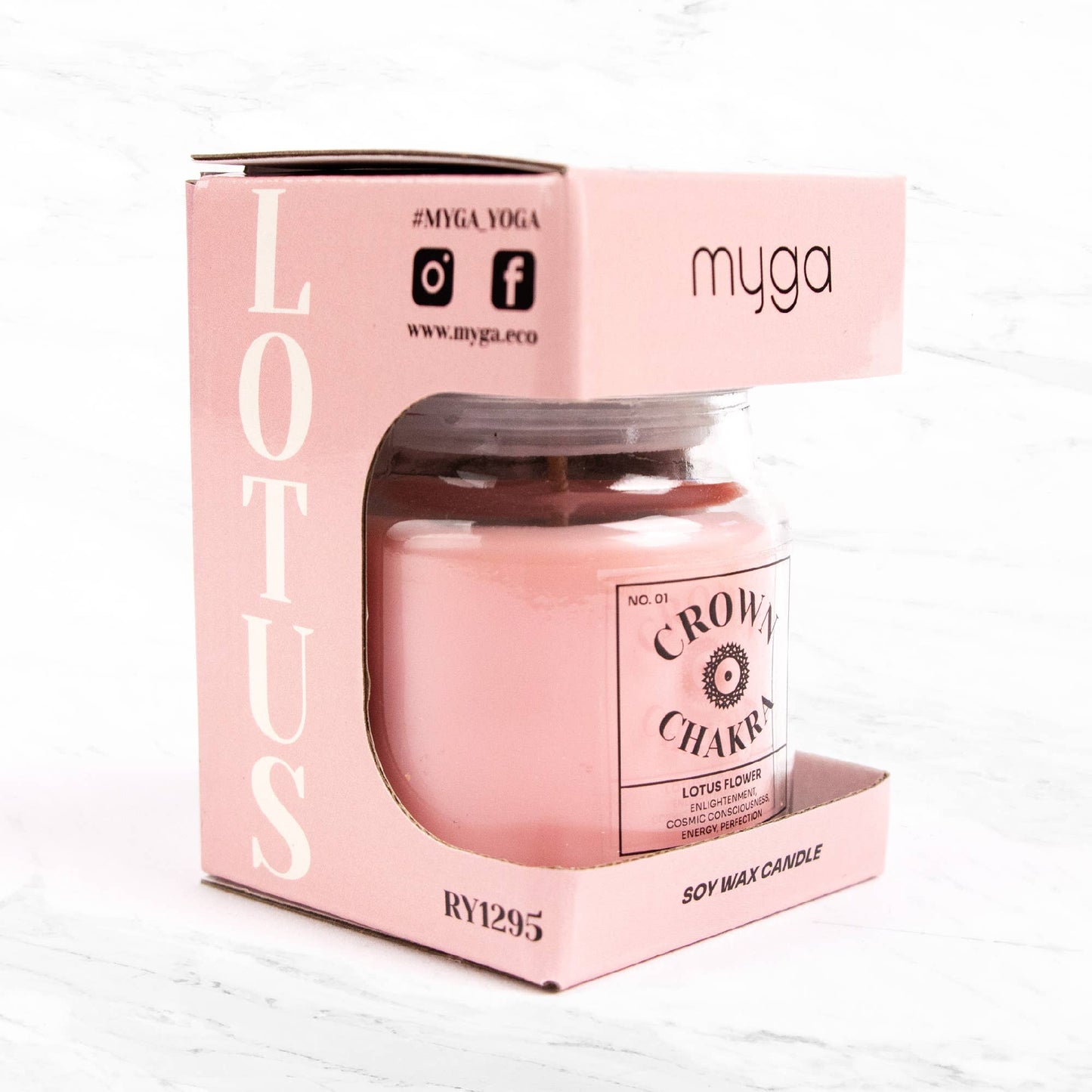 Crown Chakra Lotus Scent Mini Candle | Soy Candle Ireland - TLC Gifting