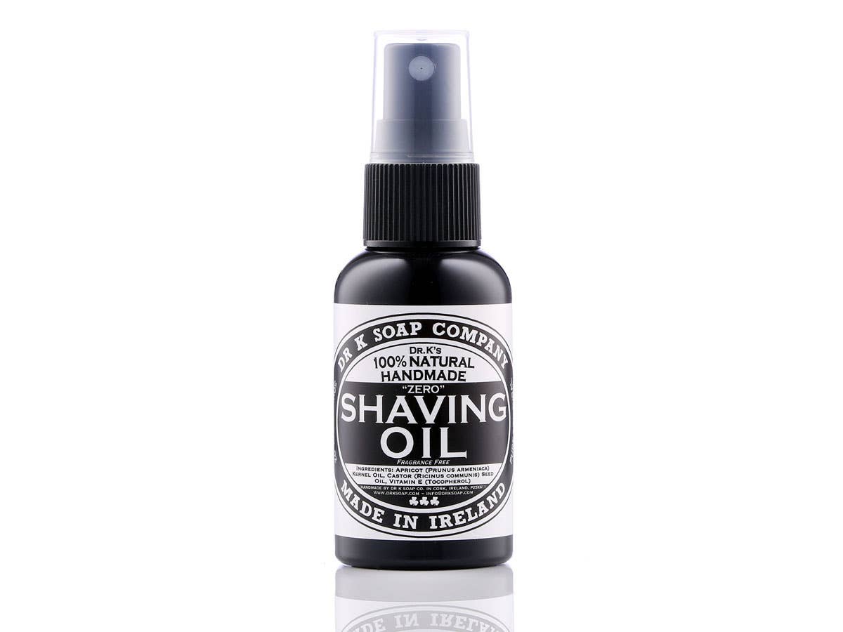 Dr K's All Natural Shaving Oil - Handmade in Ireland: Fragrance Free - TLC Gifting