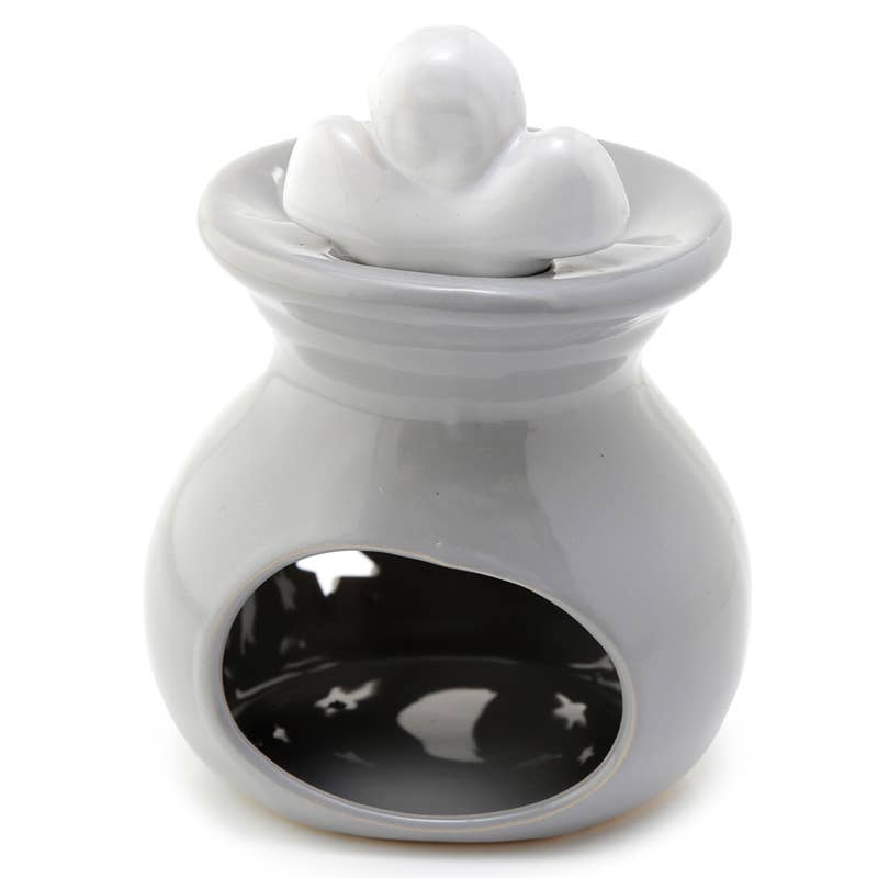 Eden Moon and Stars Cherub Oil and Wax Burner | Ceramic Burner Ireland - TLC Gifting