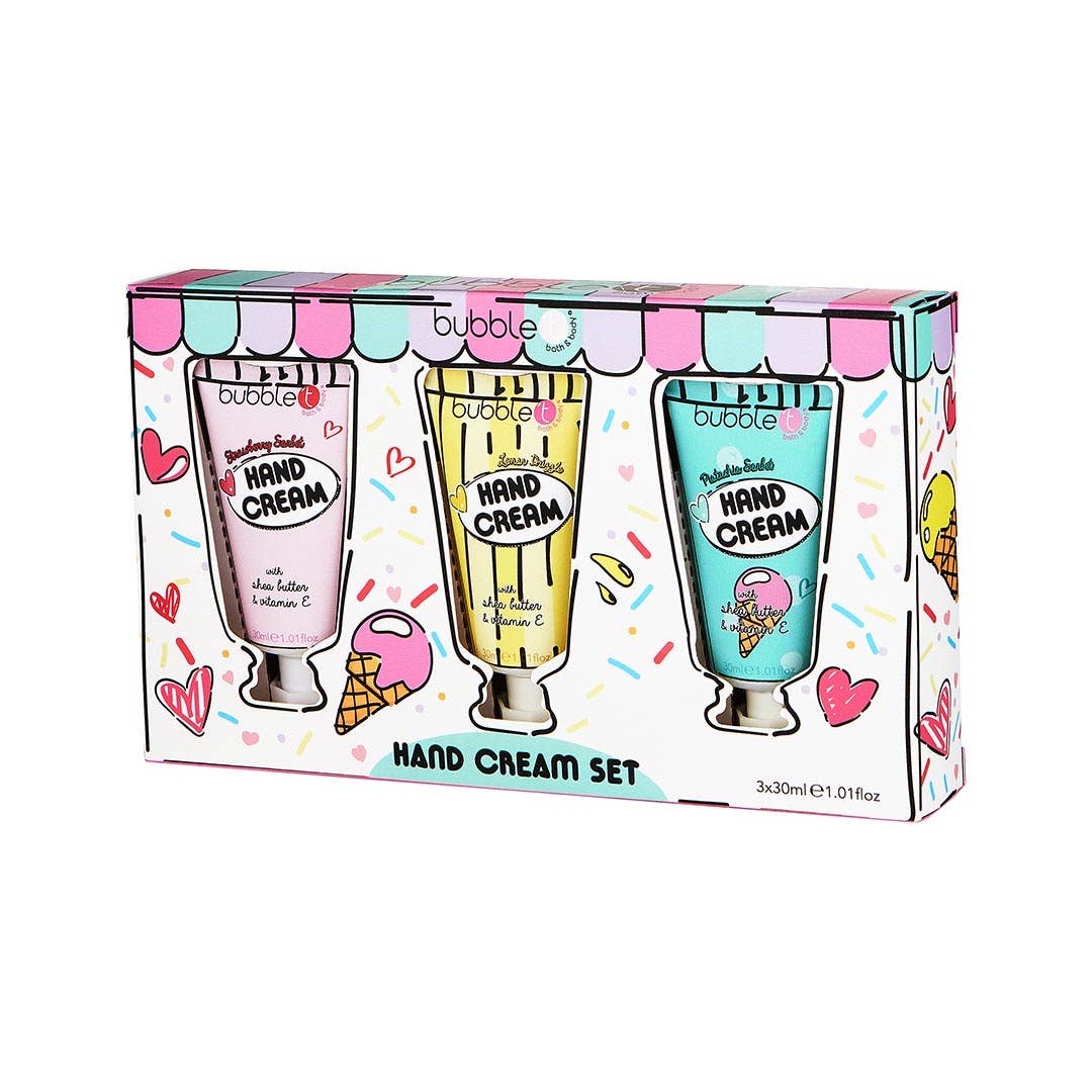 Hand Cream Gift Set - Lemon Sorbet, Pistachio & Strawberry - TLC Gifting