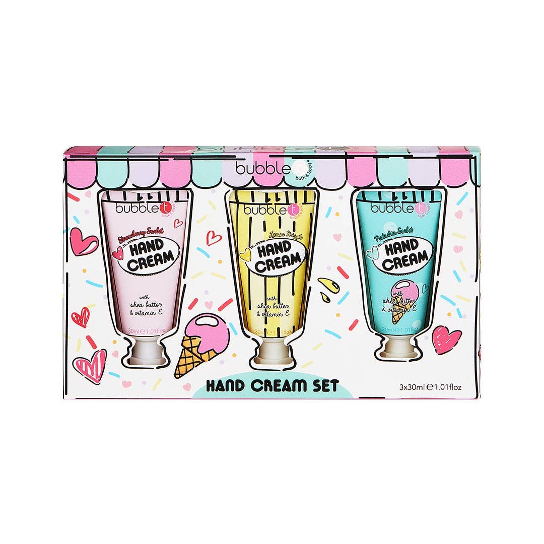 Hand Cream Gift Set - Lemon Sorbet, Pistachio & Strawberry - TLC Gifting