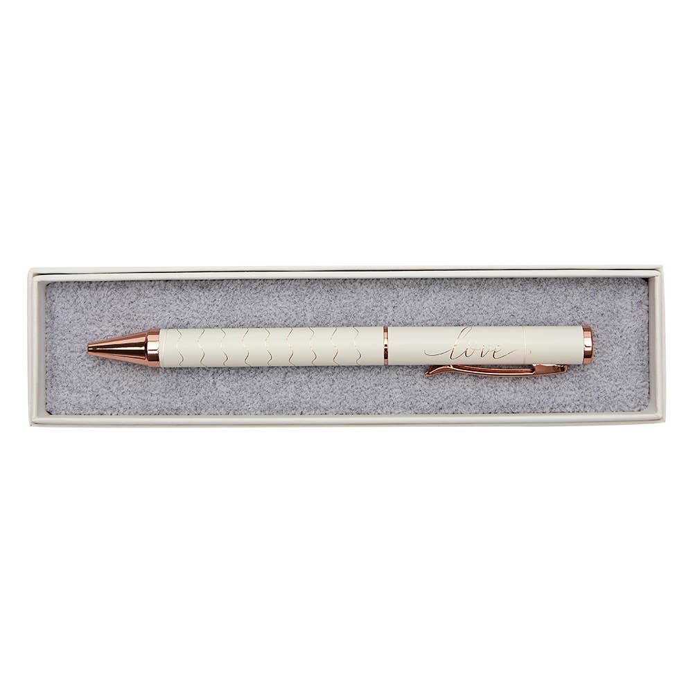 Pen in a box "Love" - Rose Gold Coloured - TLC Gifting