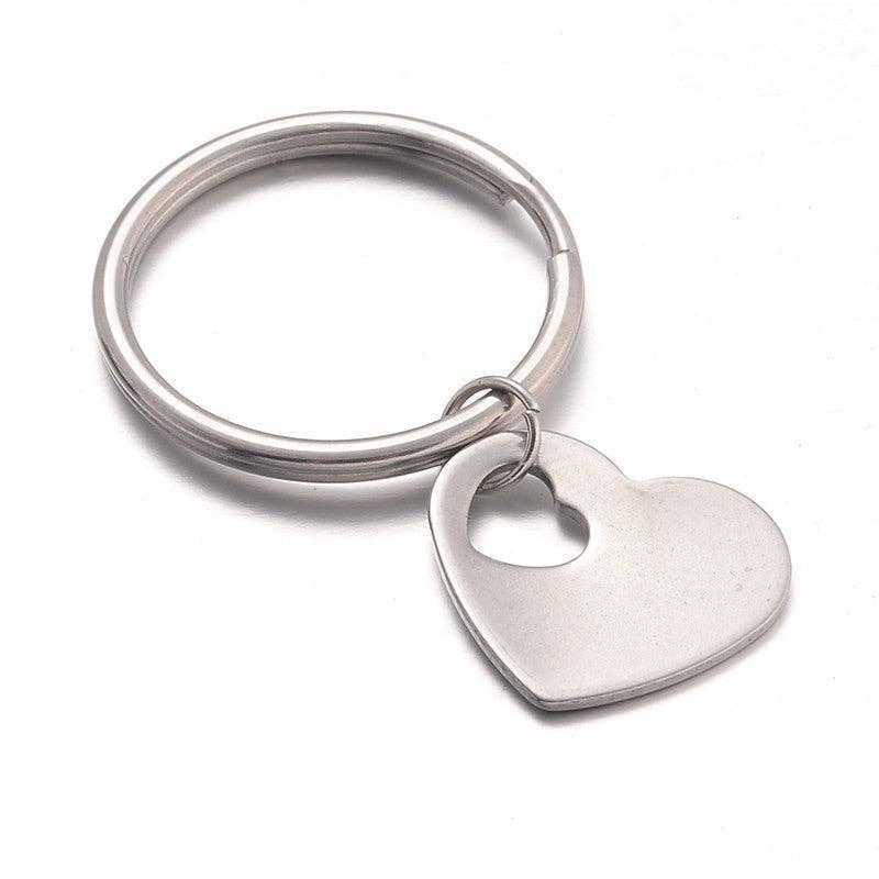 Silver - Plated Heart Mini Keyring – A Thoughtful Token of Love - TLC Gifting