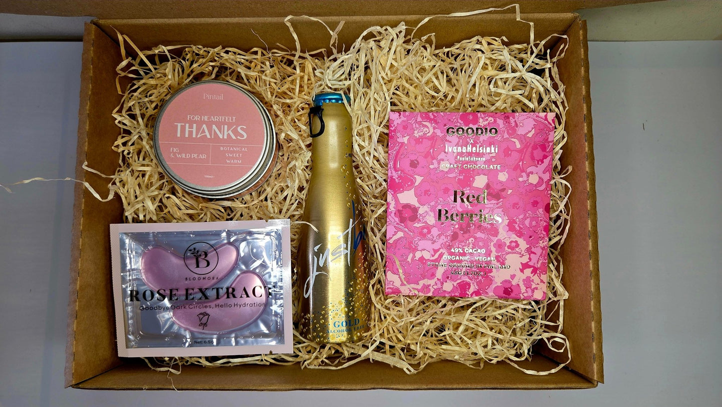 Thank You Gift Box | Non - Alcoholic Prosecco & Treats - TLC Gifting