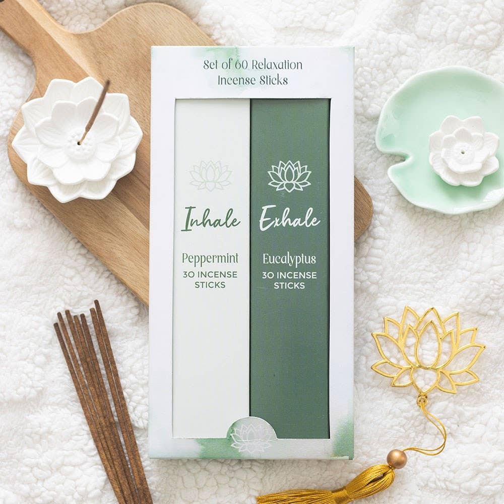 Inhale & Exhale Incense Sticks | Peppermint & Eucalyptus Set