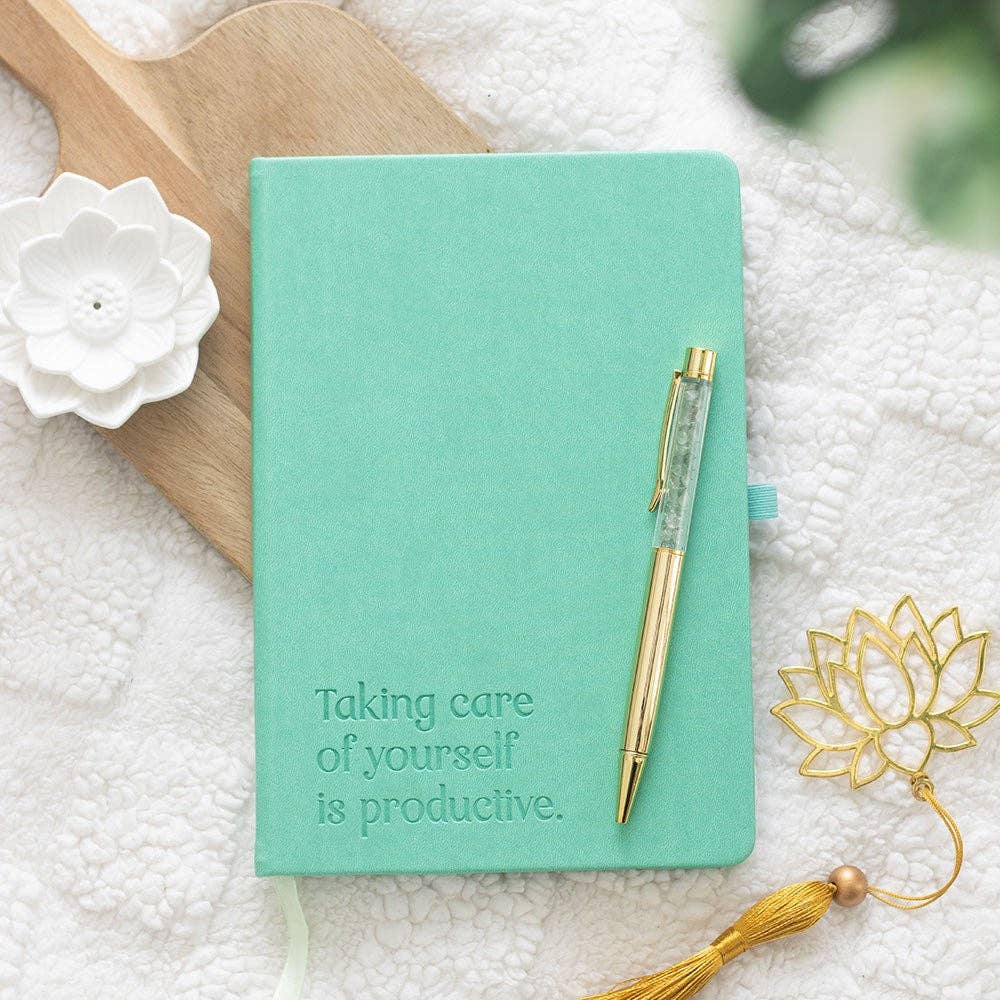 A5 wellness journal with aventurine crystal pen Ireland
