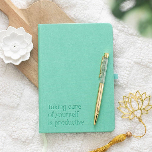 A5 wellness journal with aventurine crystal pen Ireland