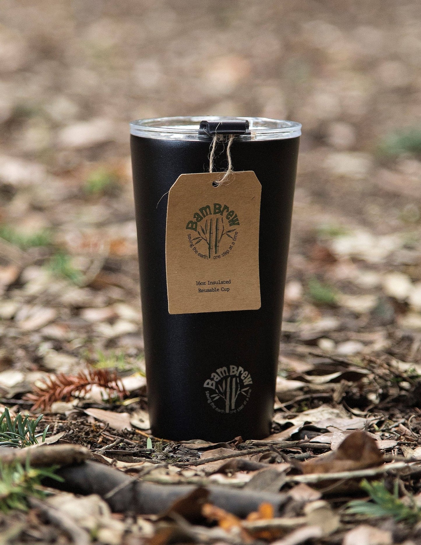 Black 16oz Stainless Steel Reusable Cup - TLC Gifting