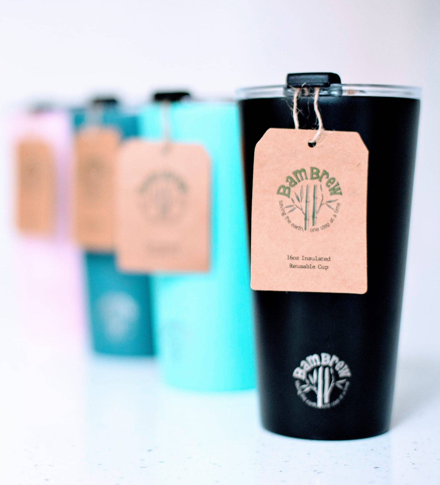 Black 16oz Stainless Steel Reusable Cup - TLC Gifting