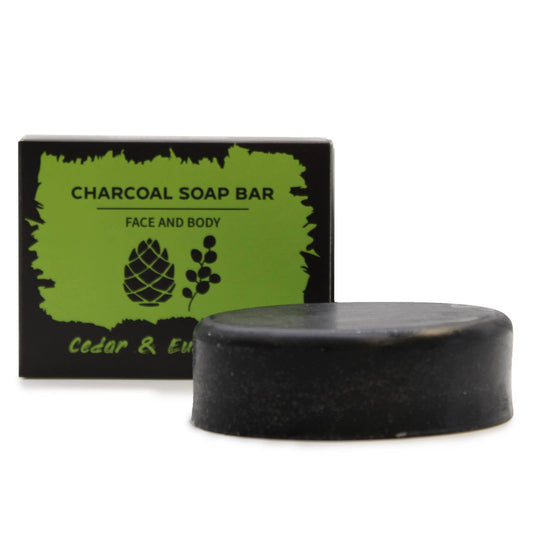 Charcoal Soap | Eucalyptus & Cedarwood | 85g - TLC Gifting