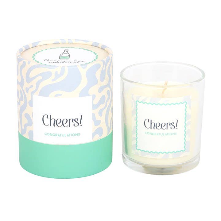 Cheers Congratulations Mini Candle Champagne Fizz | Celebration Gift Ireland - TLC Gifting