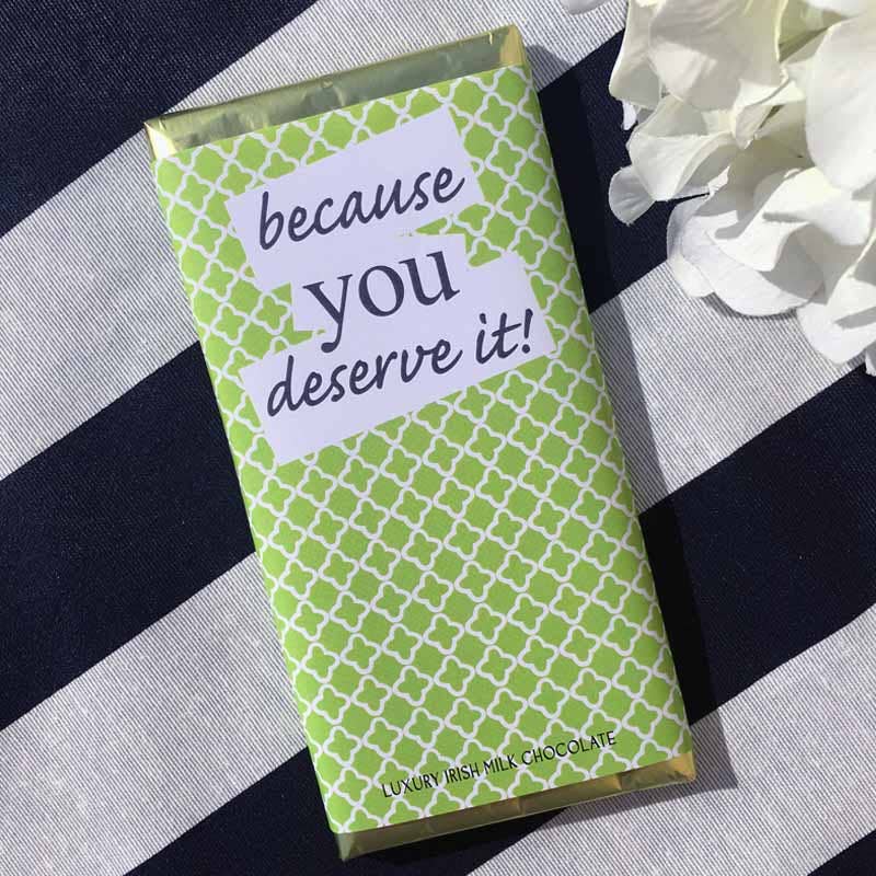 Chocolate Bar "Because you deserve it" - TLC Gifting