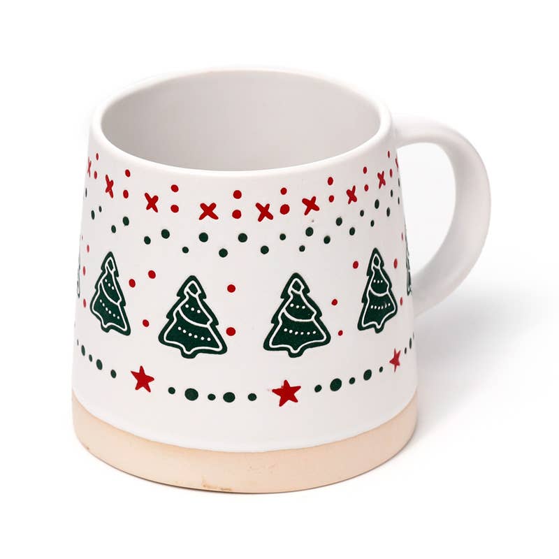 Christmas Tree Stoneware Mug | Festive Ceramic Mug Ireland - TLC Gifting