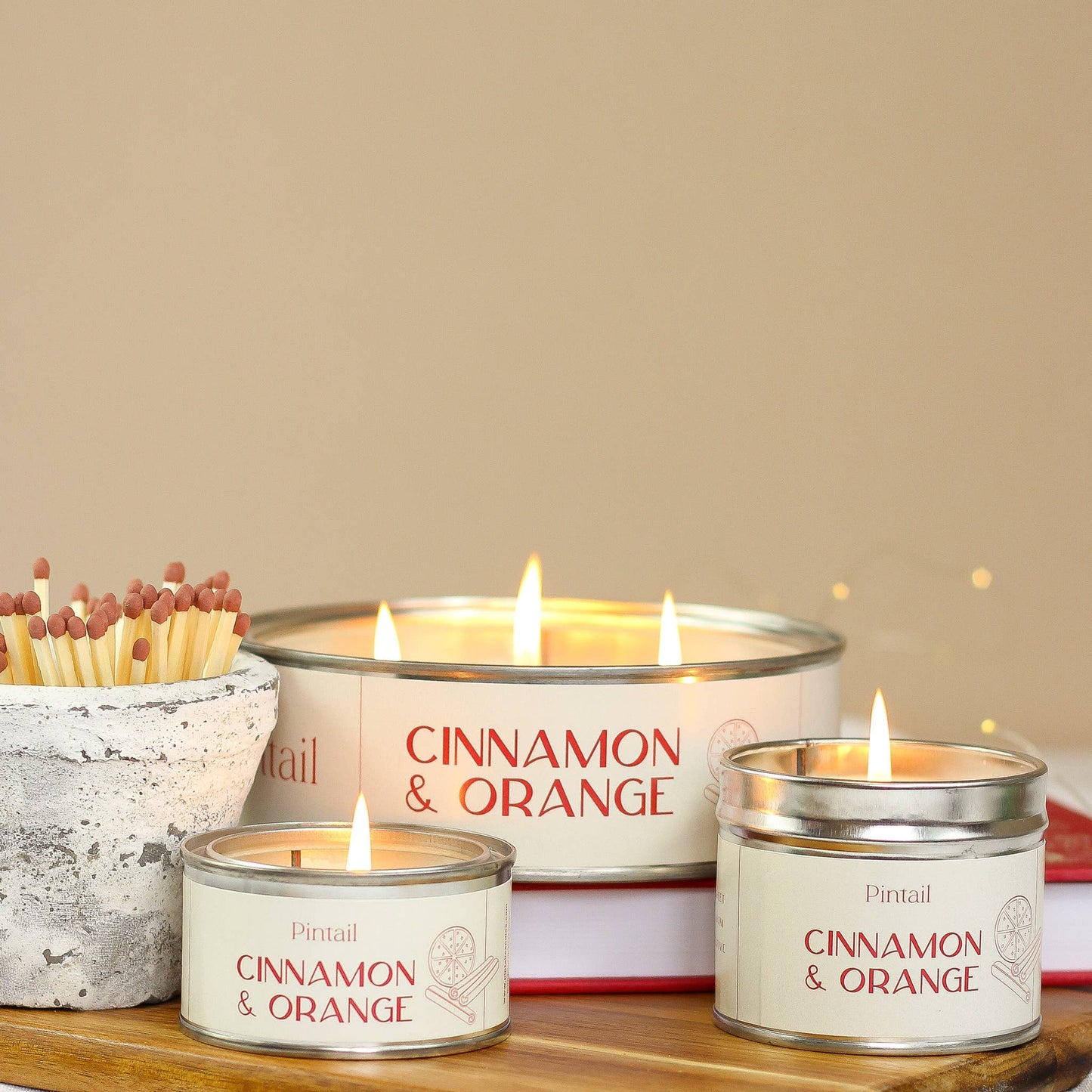 Cinnamon & Orange Classic Tin Candle – Warm Yuletide Fragrance - TLC Gifting