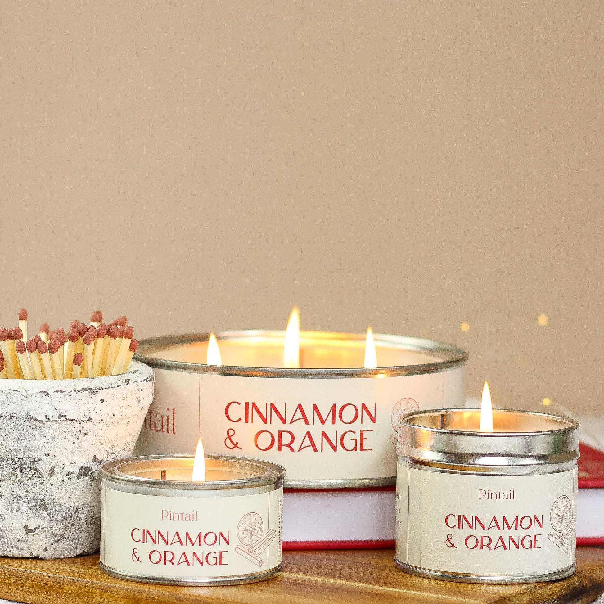 Cinnamon & Orange Classic Tin Candle – Warm Yuletide Fragrance - TLC Gifting