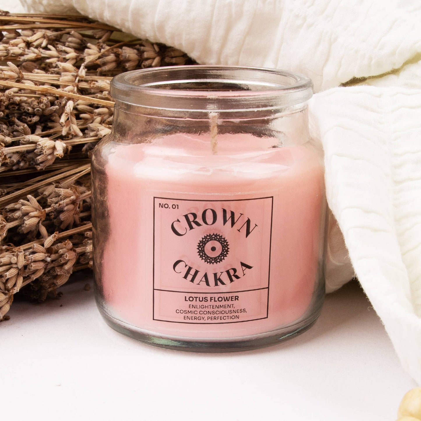 Crown Chakra Lotus Scent Mini Candle | Soy Candle Ireland - TLC Gifting