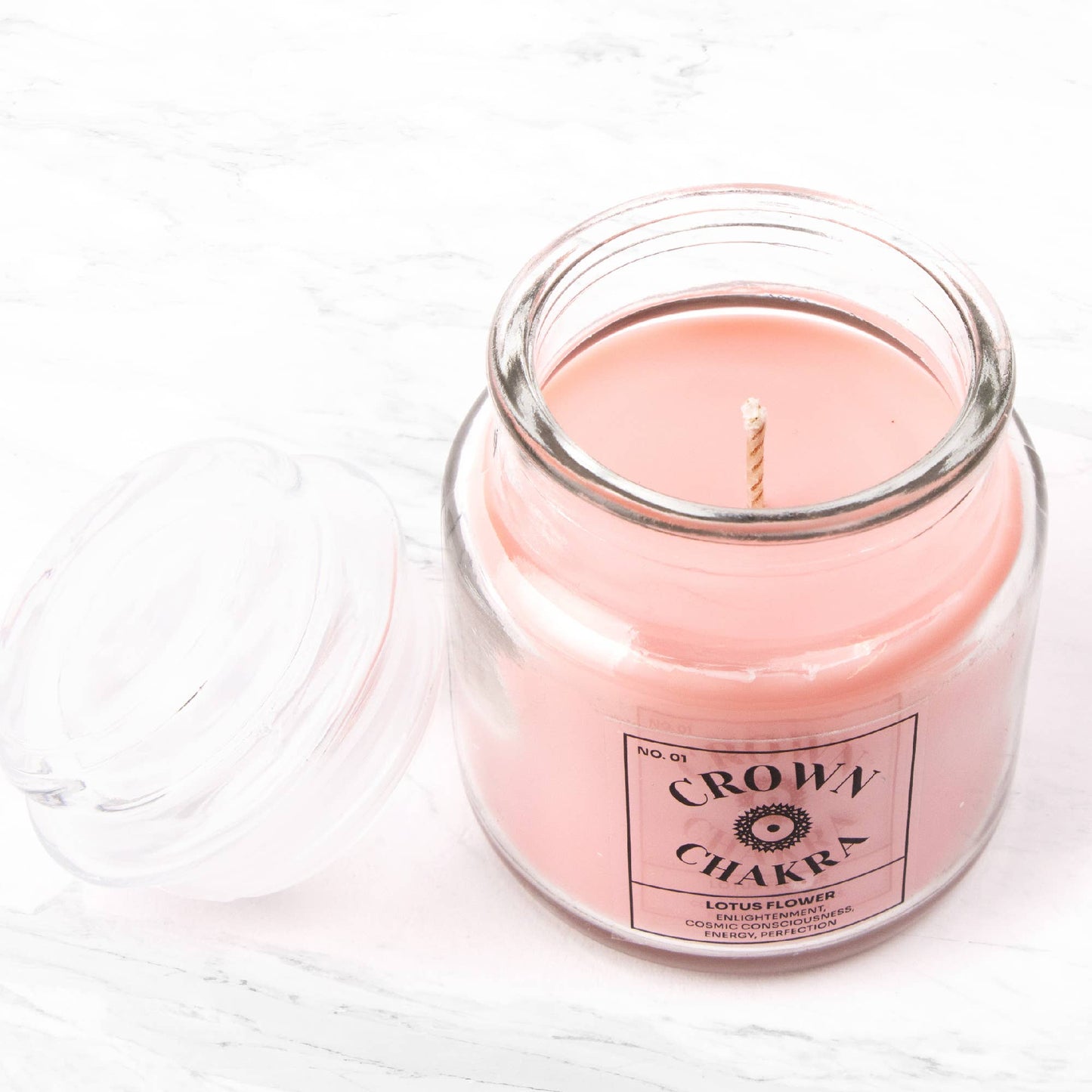 Crown Chakra Lotus Scent Mini Candle | Soy Candle Ireland - TLC Gifting