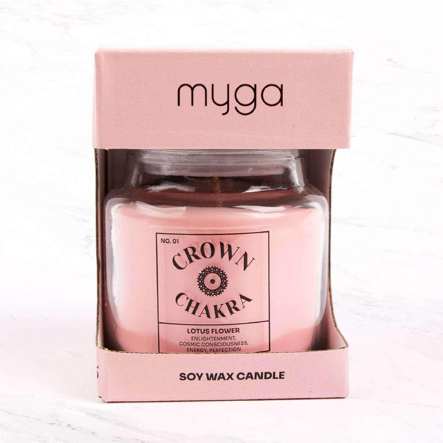 Crown Chakra Lotus Scent Mini Candle | Soy Candle Ireland - TLC Gifting