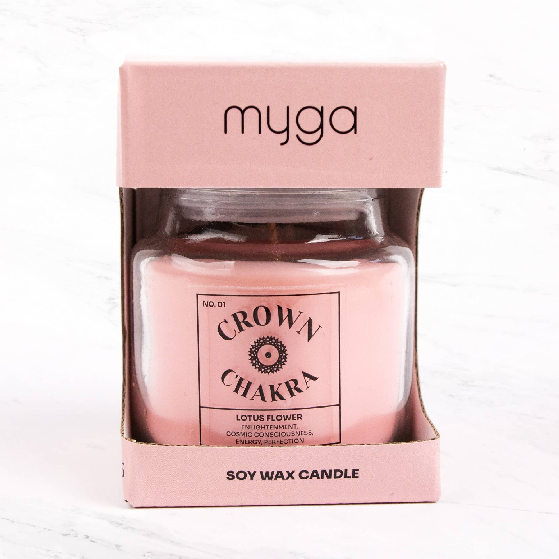 Crown Chakra Lotus Scent Mini Candle | Soy Candle Ireland - TLC Gifting