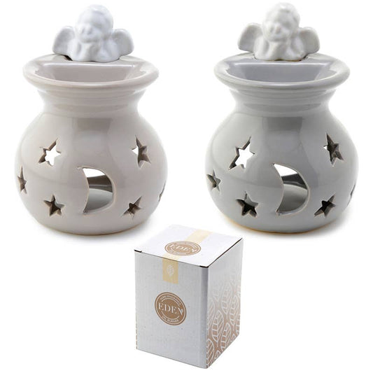 Eden Moon and Stars Cherub Oil and Wax Burner | Ceramic Burner Ireland - TLC Gifting