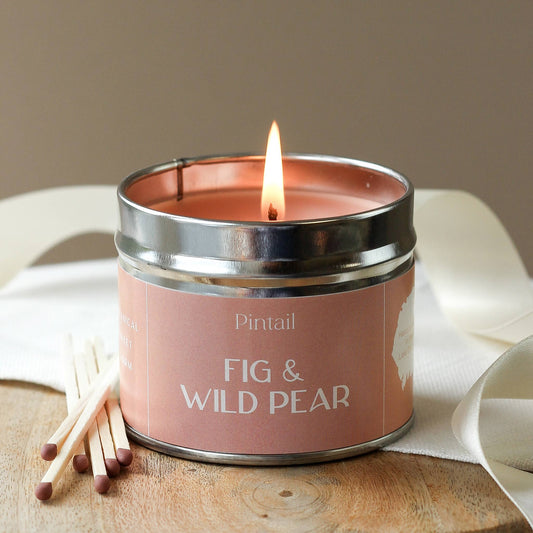 Fig and Wild Pear Classic Tin Candles | Fruity Candles - TLC Gifting