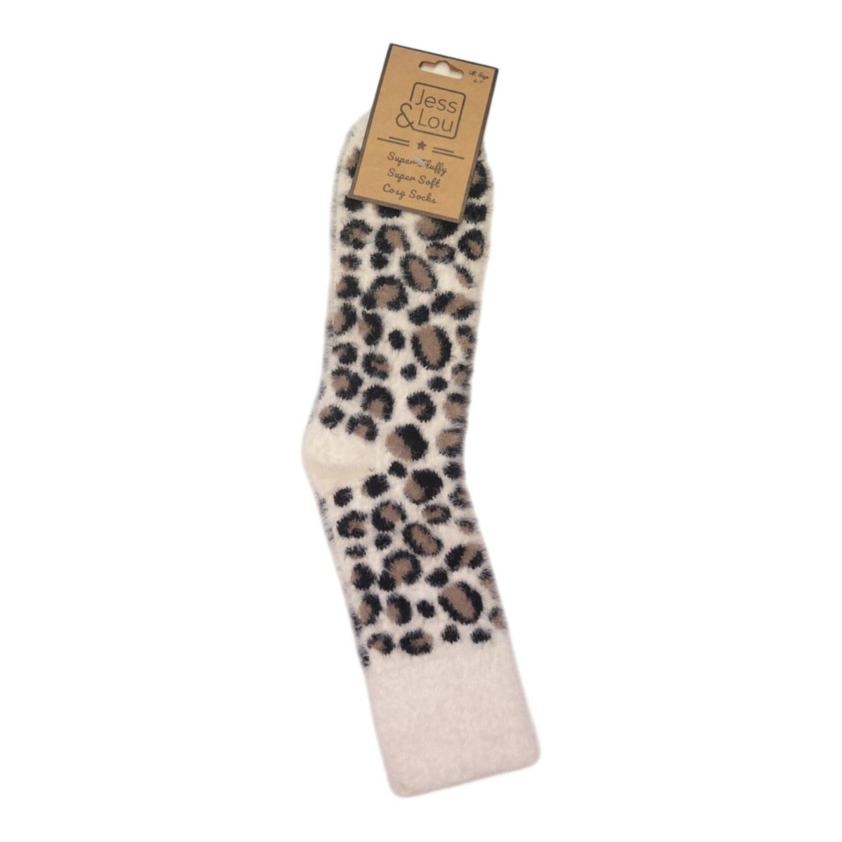 super soft leopard print cosy ladies socks