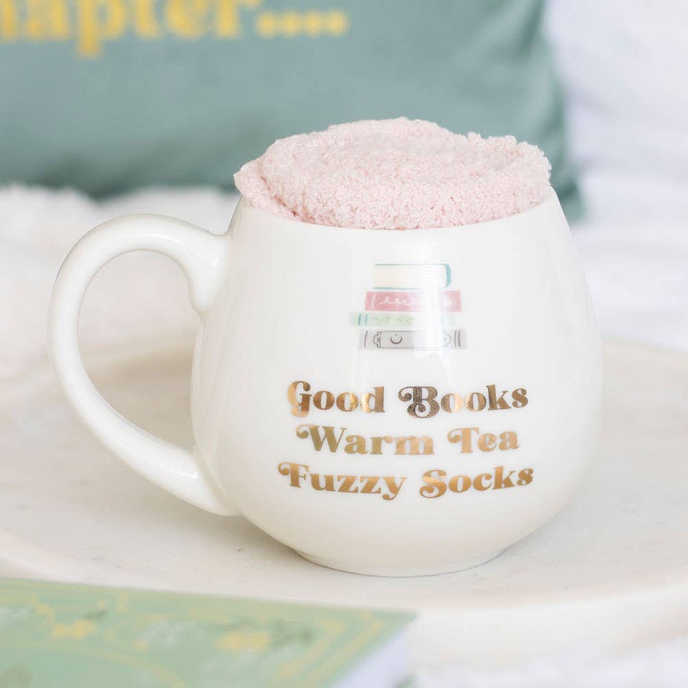 book lover mug and cosy socks gift Ireland