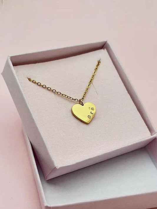 Grá Mini Heart Necklace - Wavy Chain / Gold - TLC Gifting