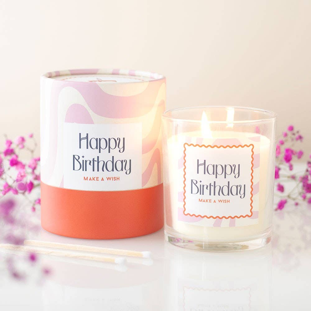 Happy Birthday Candle Vanilla Cake | Birthday Gift Ireland - TLC Gifting