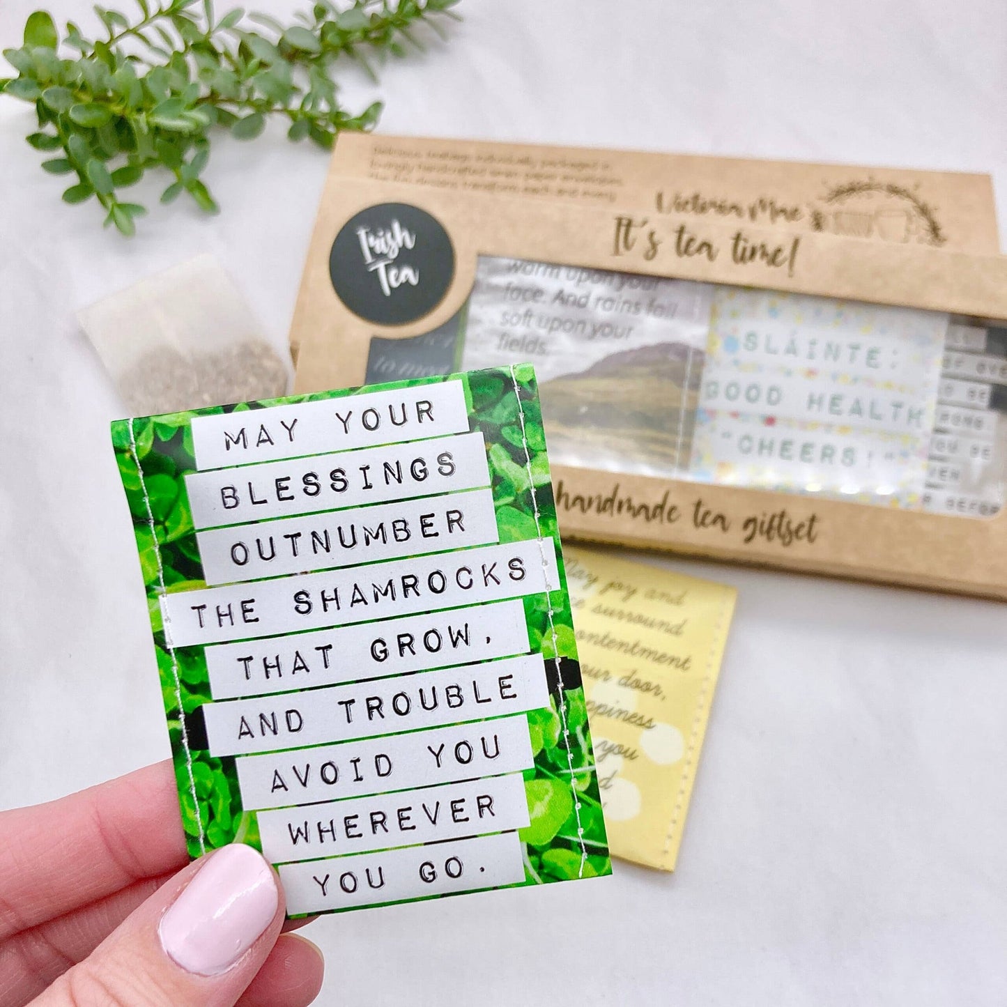 Irish Blessings Teabag Gift Set | English Breakfast Tea - TLC Gifting