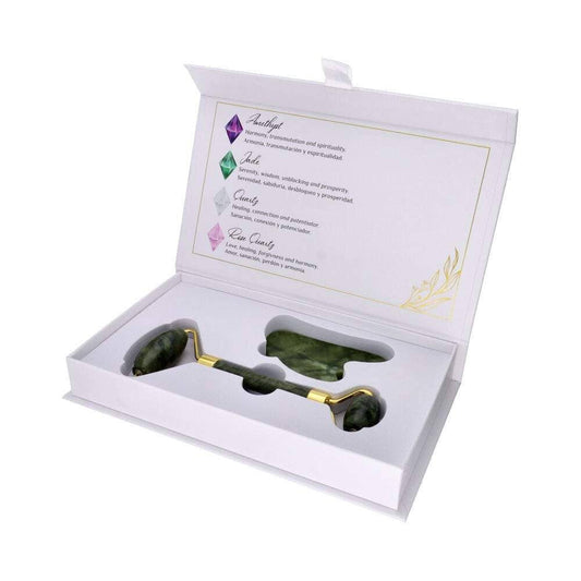 Jade Gua Sha & Roller Massager Set - TLC Gifting