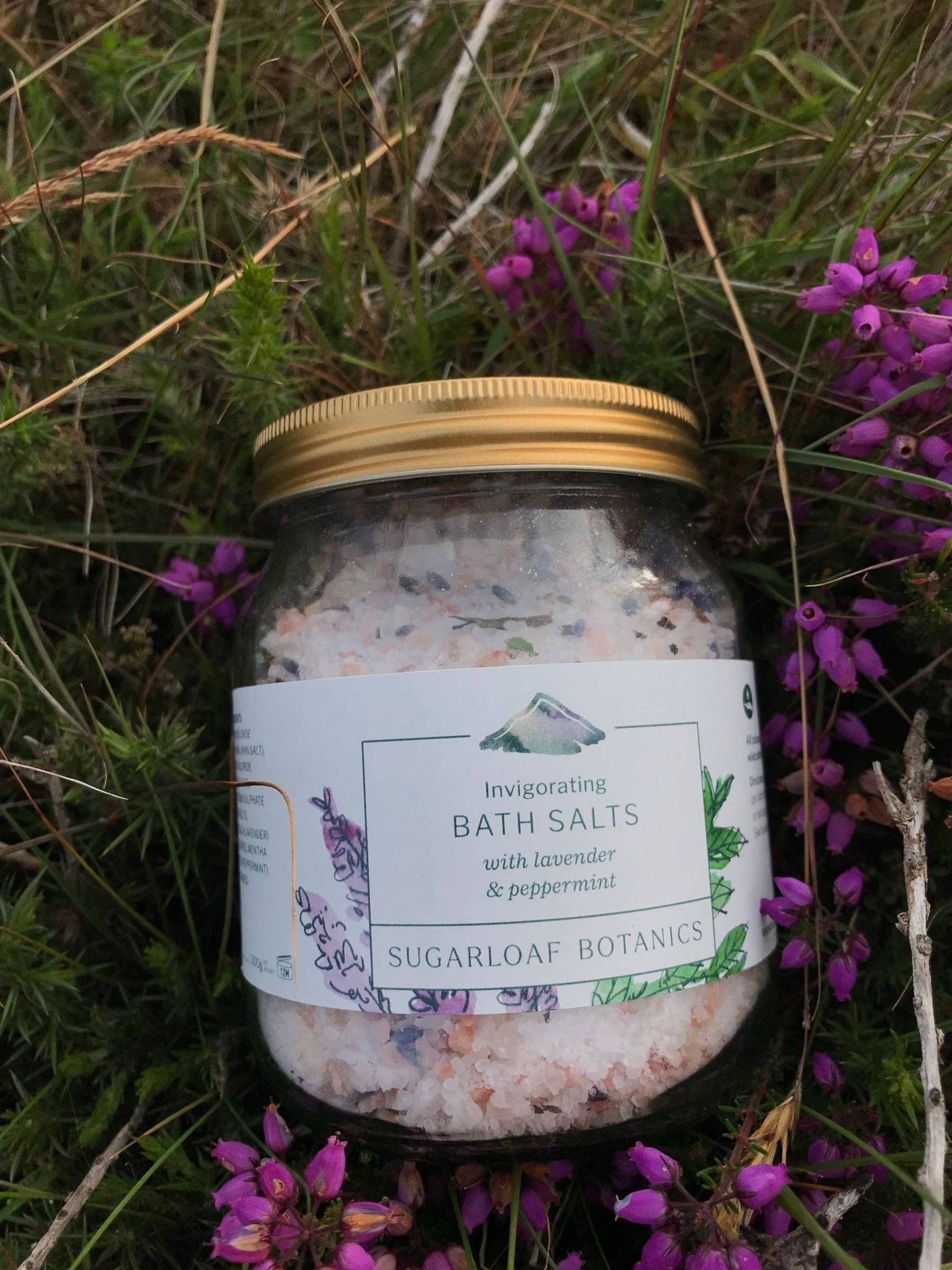 Lavender and peppermint bath salts - Sugarloaf Botanics - TLC Gifting