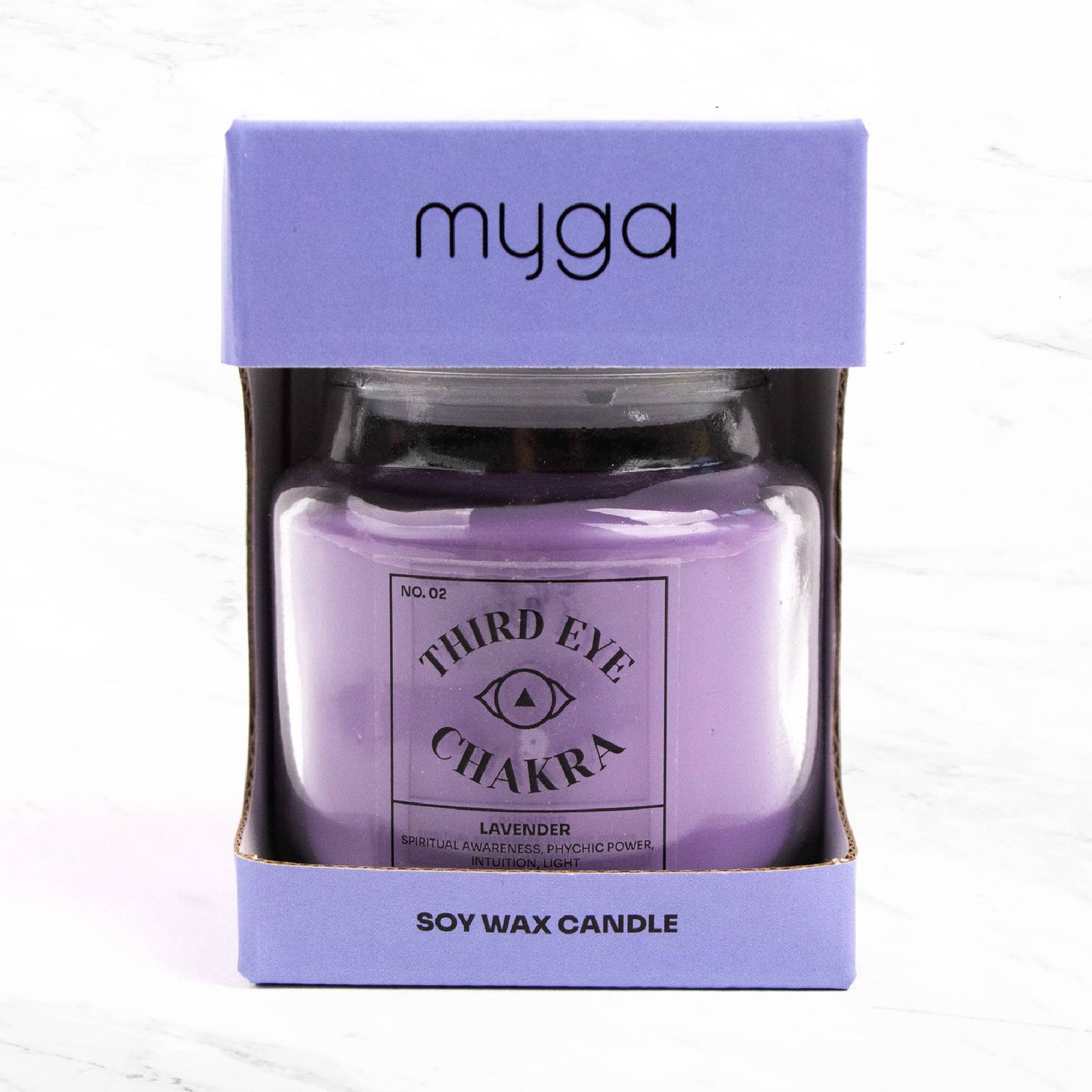 Lavender Chakra Soy Candle | Wellness Candle Ireland - TLC Gifting