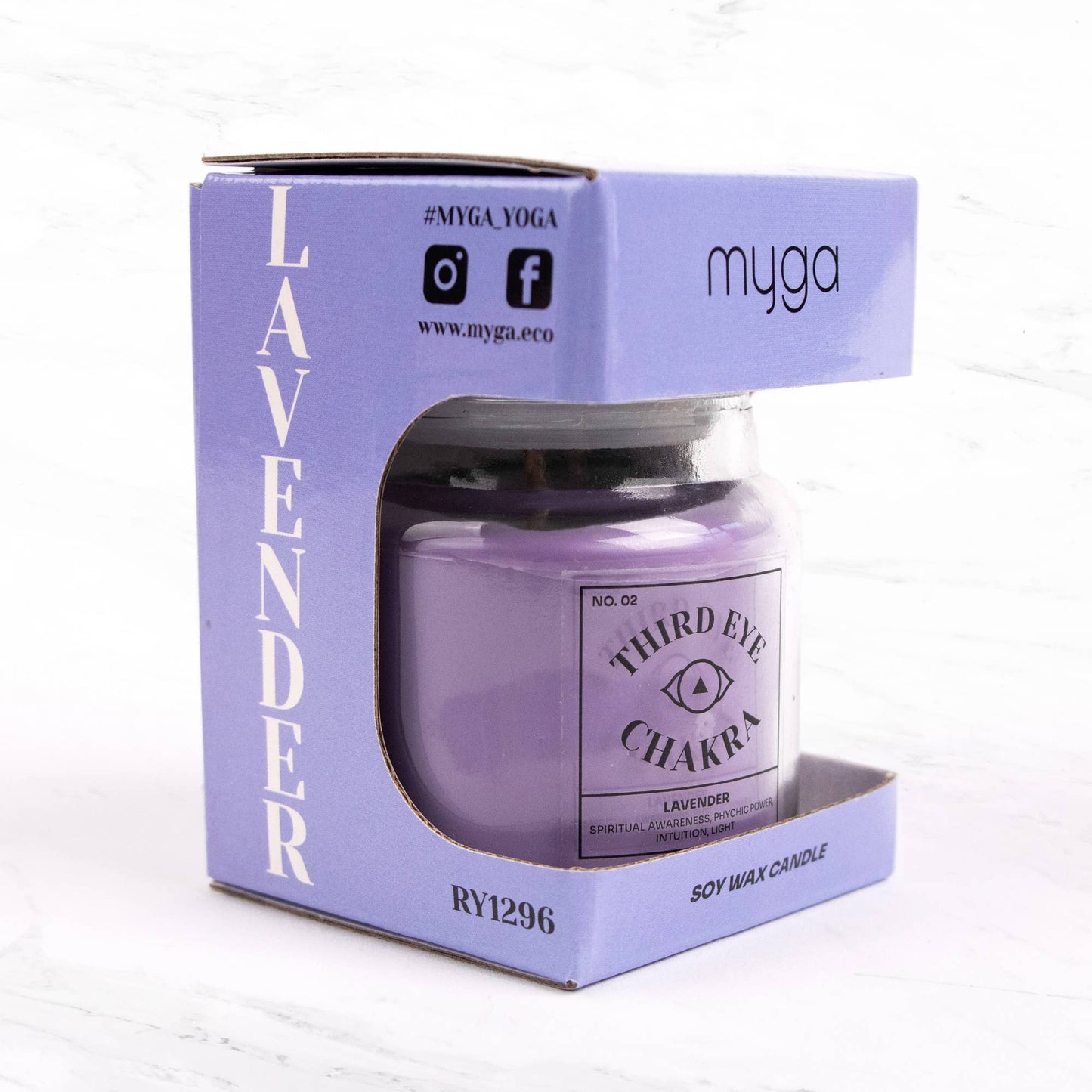 Lavender Chakra Soy Candle | Wellness Candle Ireland - TLC Gifting