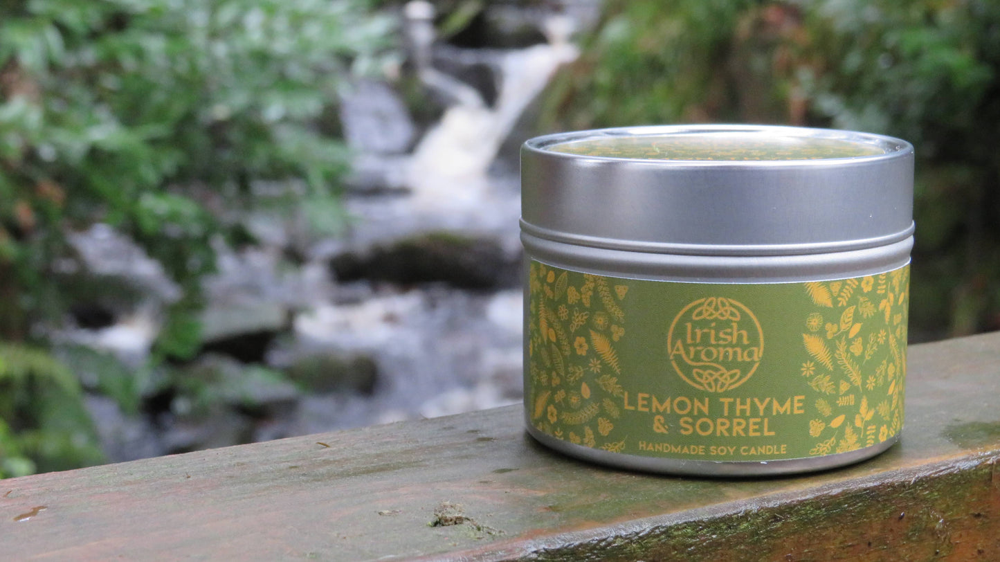 lemon thyme wood sorrel soy candle ireland
