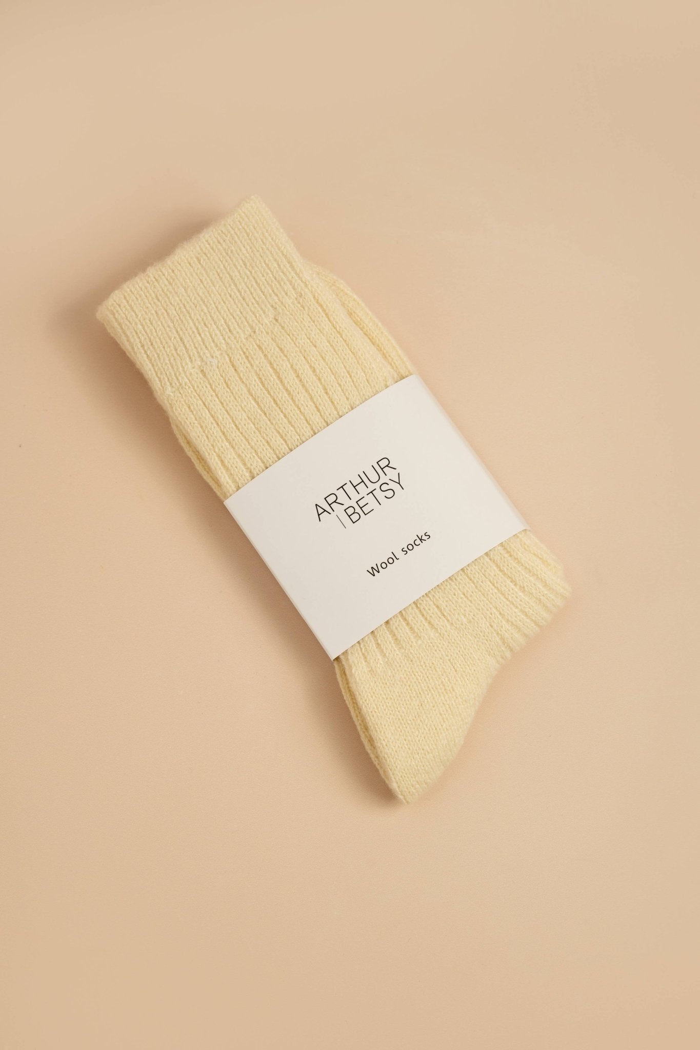 Luxury Wool Socks – Unisex Cream Colour | One Size - TLC Gifting