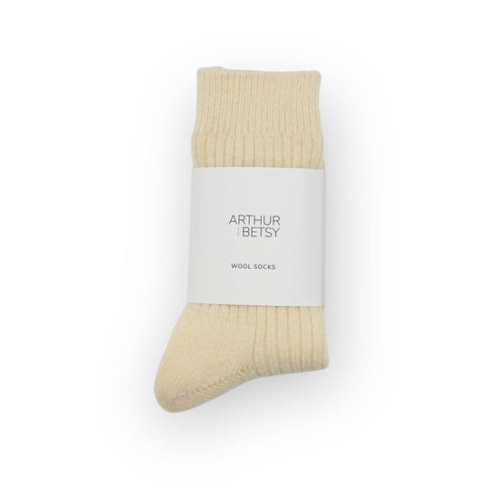 Luxury Wool Socks – Unisex Cream Colour | One Size - TLC Gifting
