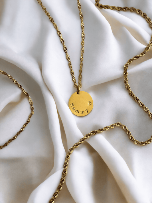 MAM Necklace - Yellow Gold | Wavy Chain - TLC Gifting