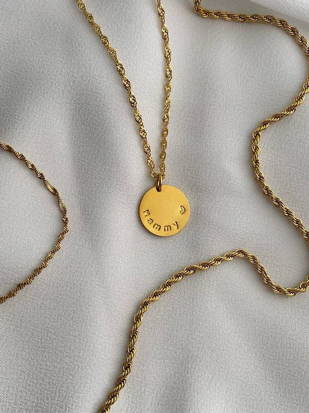 MAM Necklace - Yellow Gold | Wavy Chain - TLC Gifting