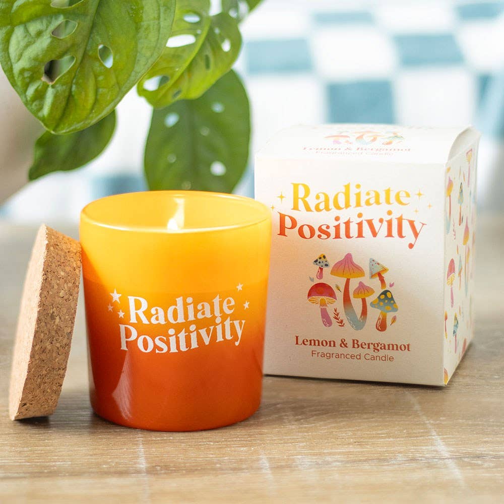 Radiate Positivity Lemon & Bergamot Mini Candle | Uplifting Candle Ireland - TLC Gifting