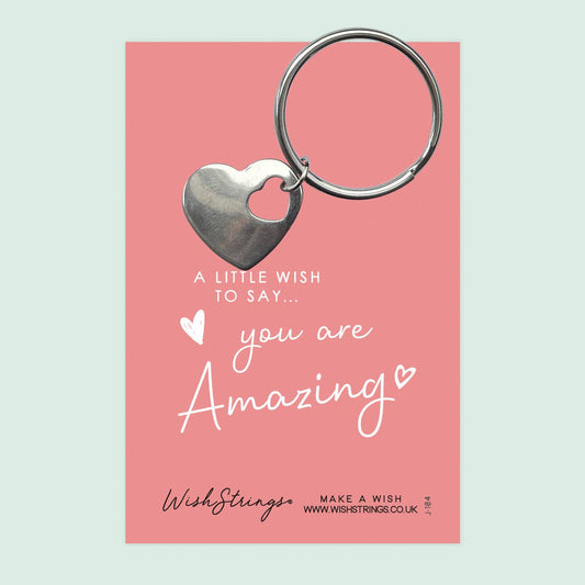 Silver - Plated Heart Mini Keyring – A Thoughtful Token of Love - TLC Gifting