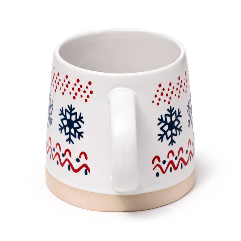 Snowflake Stoneware Mug | Festive Winter Mug Ireland - TLC Gifting