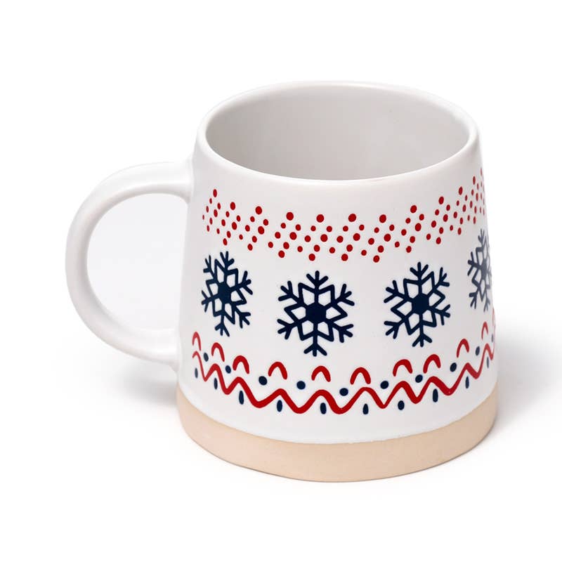 Snowflake Stoneware Mug | Festive Winter Mug Ireland - TLC Gifting