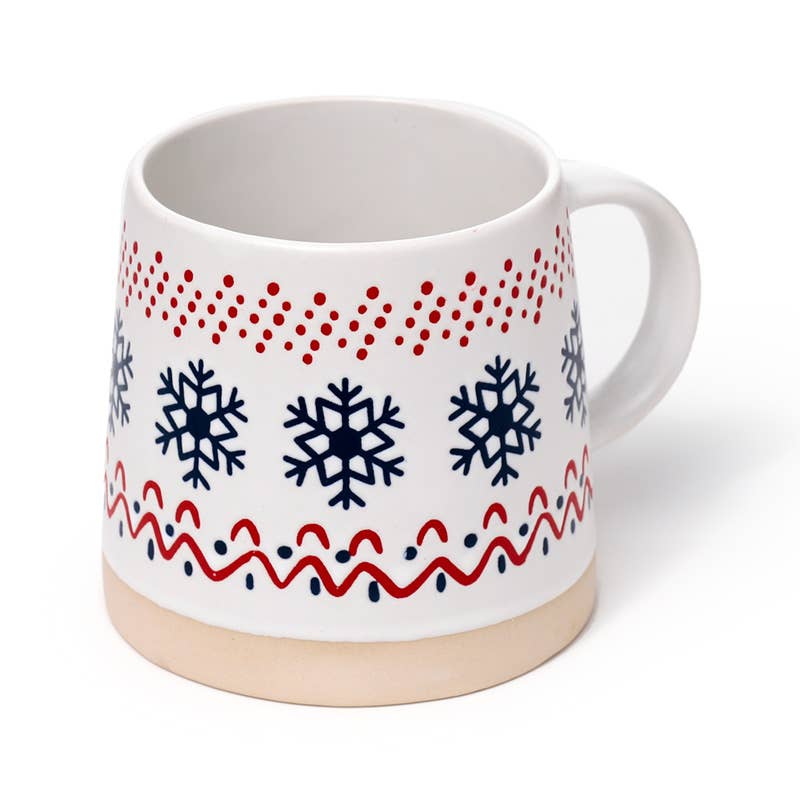 Snowflake Stoneware Mug | Festive Winter Mug Ireland - TLC Gifting