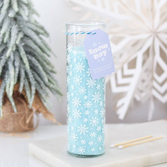snowflake print winter candle Ireland