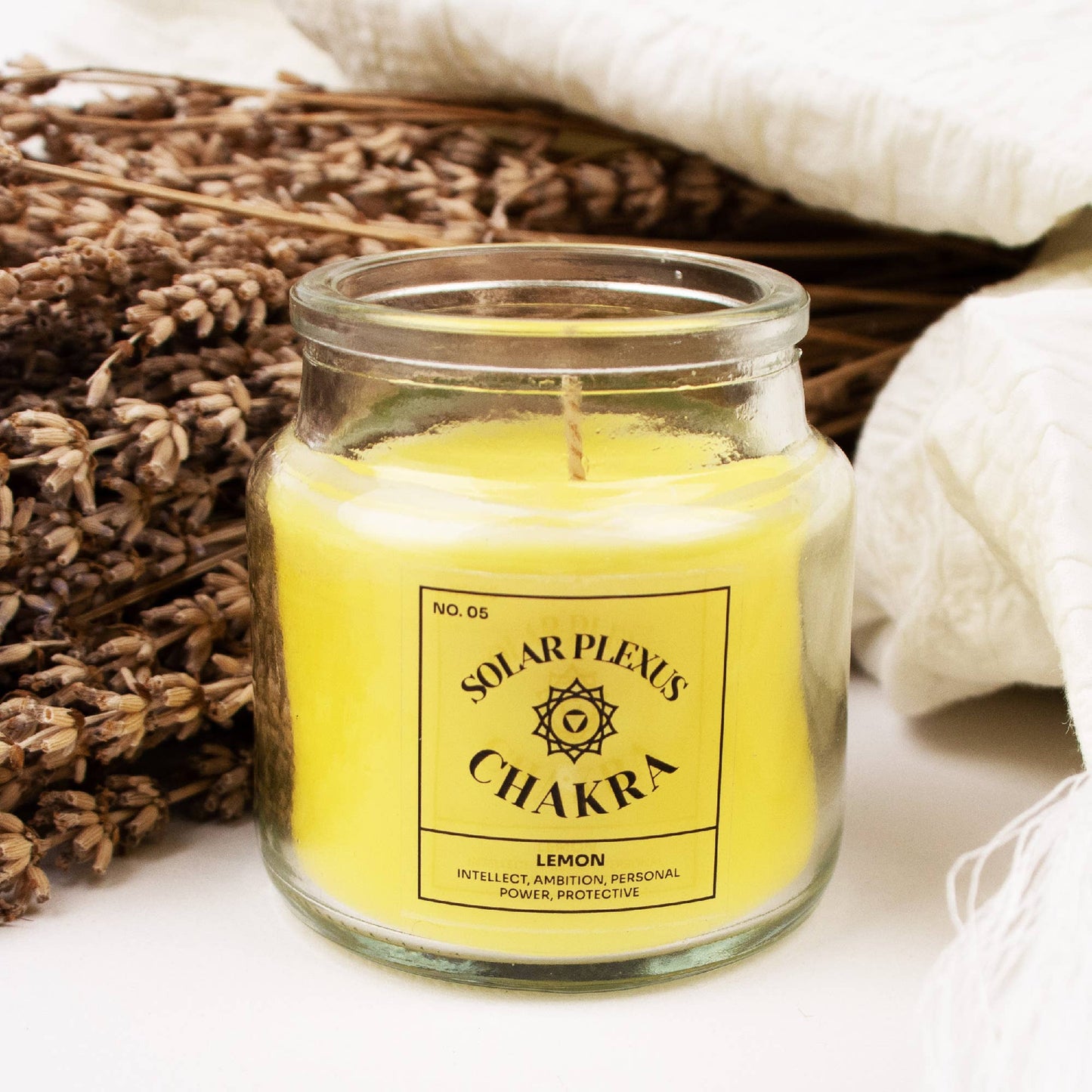 Solar Plexus Chakra Candle Lemon | Soy Candle Ireland - TLC Gifting